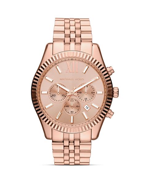 michael kors watch rose gold men chronograph|rose gold mk watch men.